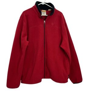 Timberland Stratham Issue Outdoor Gear Full Zip Fleece Jacket Size XXL Red